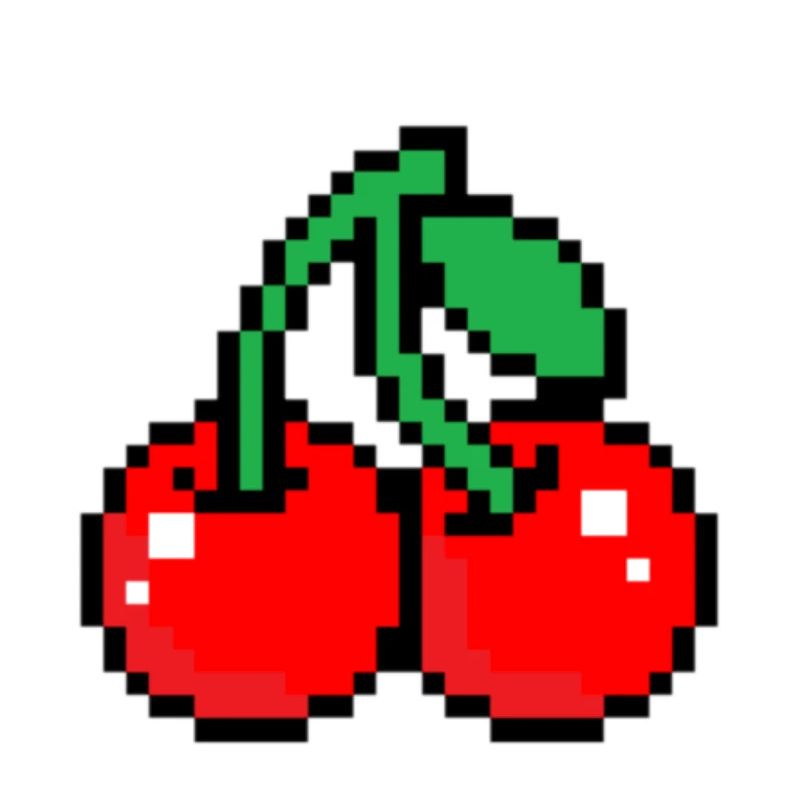 Kirsche in Pixel Art Süßes Früchtchen