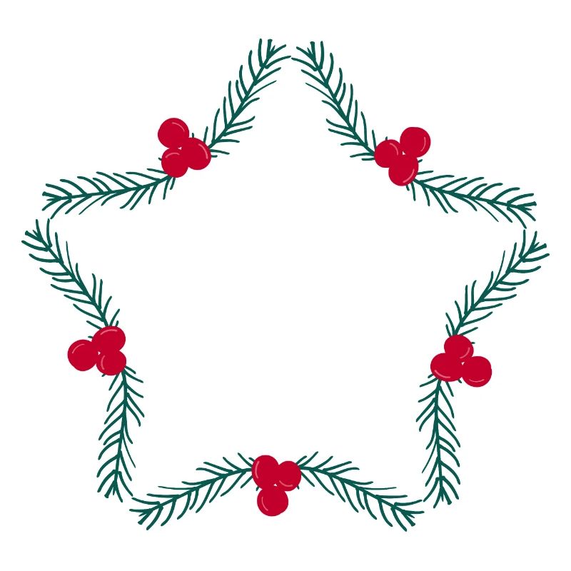 Weihnachtskranz in Sternform