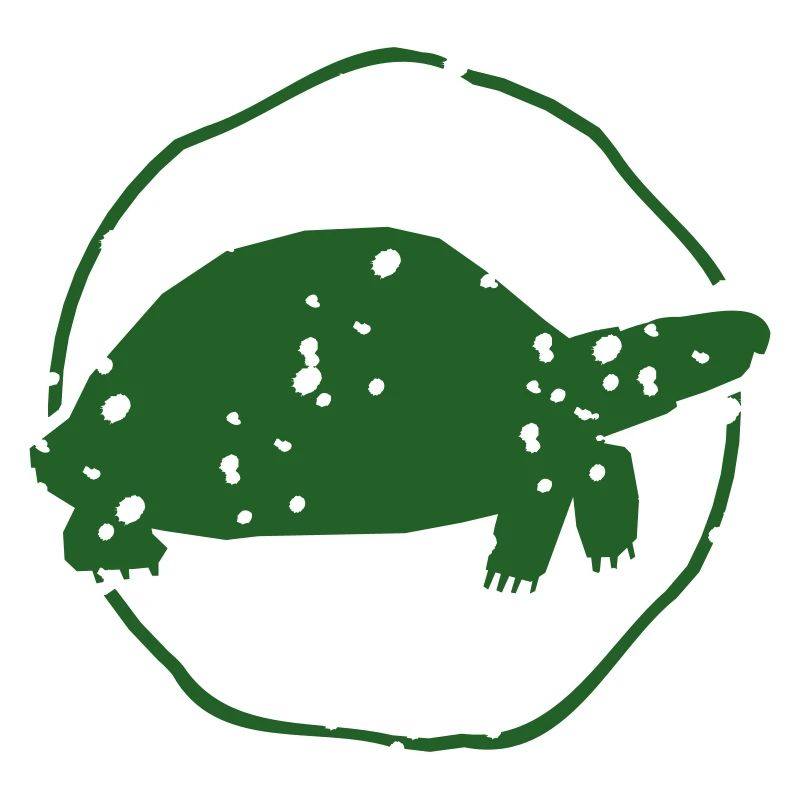 Turtle with white dots | Vectorgraphic