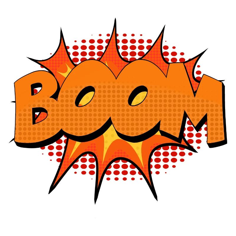 Boom halftone Comic Style