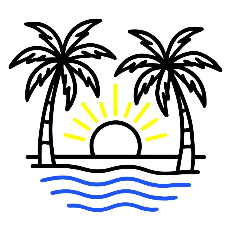 Summer Palm Trees Beach
