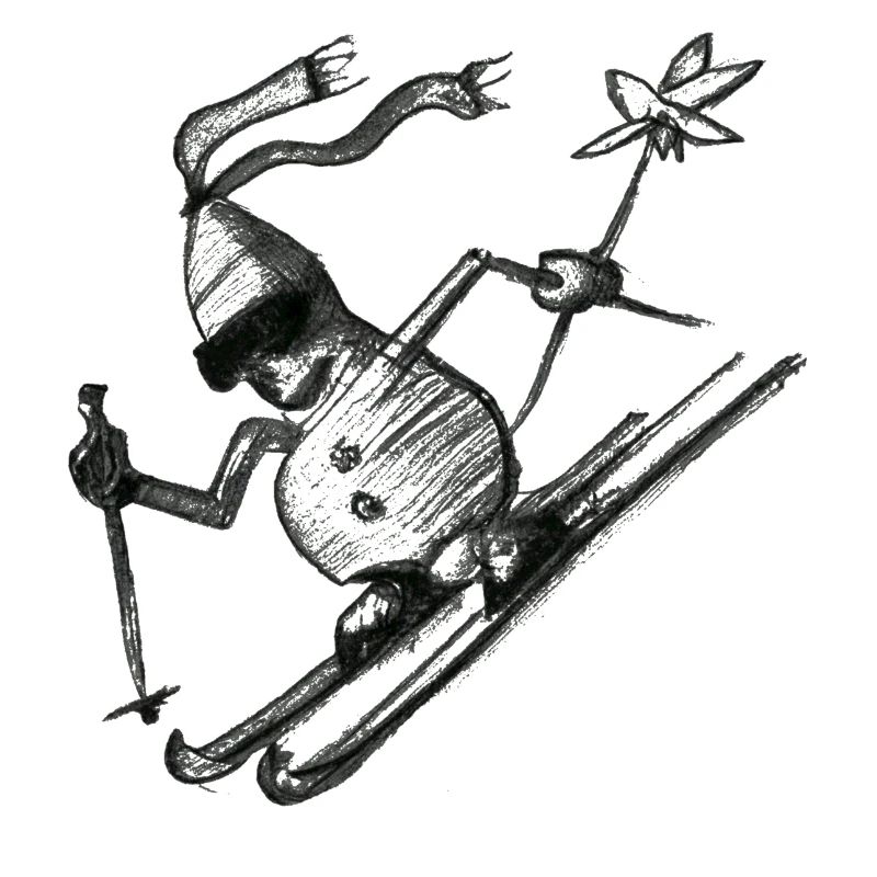 Skiing Snowman
