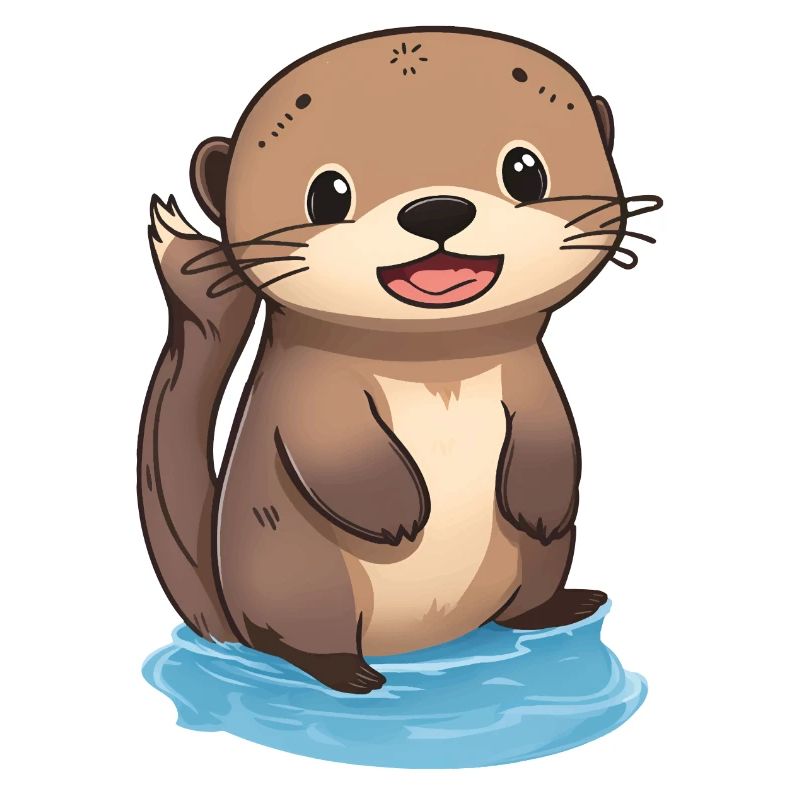Total niedlicher Otter