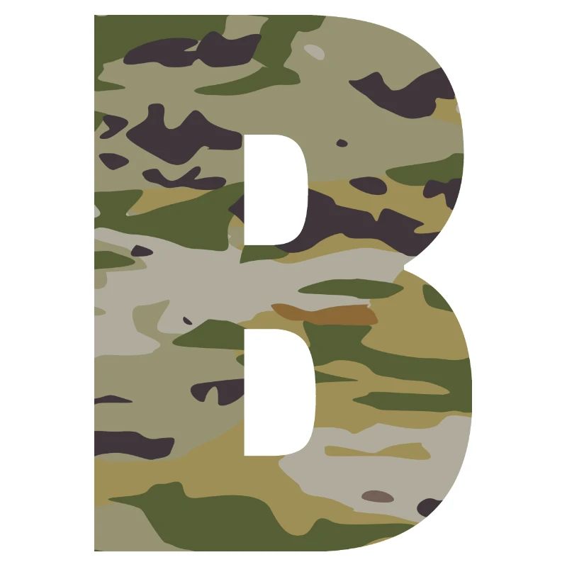 Camouflage letter B