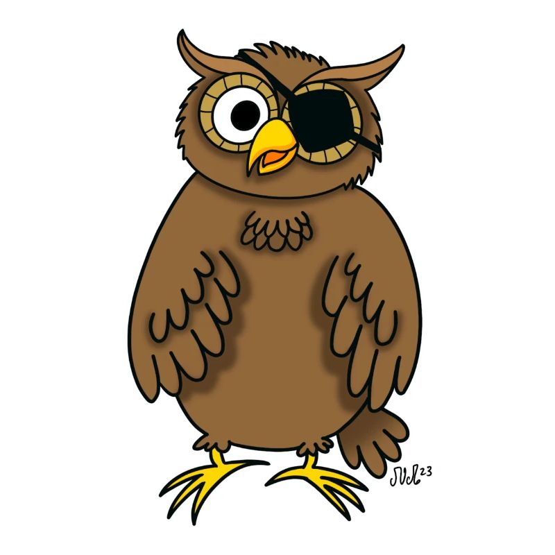 Pirate owl (owl with eye patch)