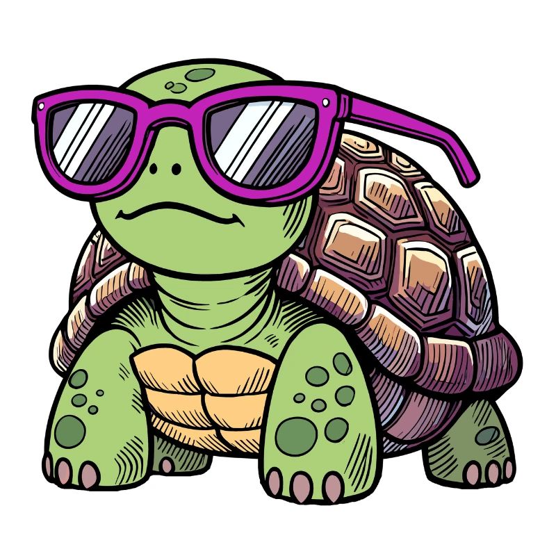 Comic Cool Turtle Sunglasses Sun Vacation