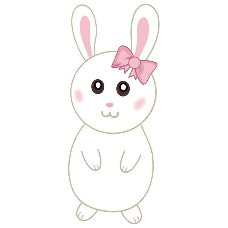 Rabbitette cute white rabbit
