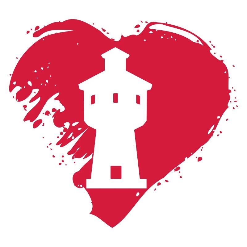 Langeoog Herz Wasserturm Geschenk