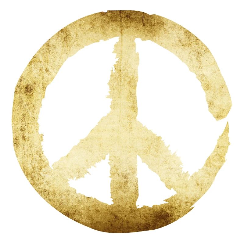 Peace Zeichen - Gold