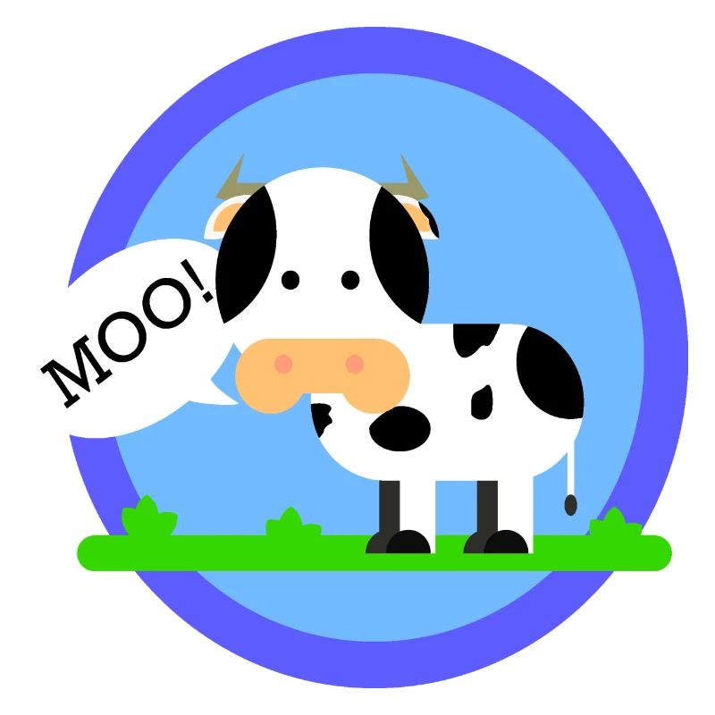 The cow makes muh!