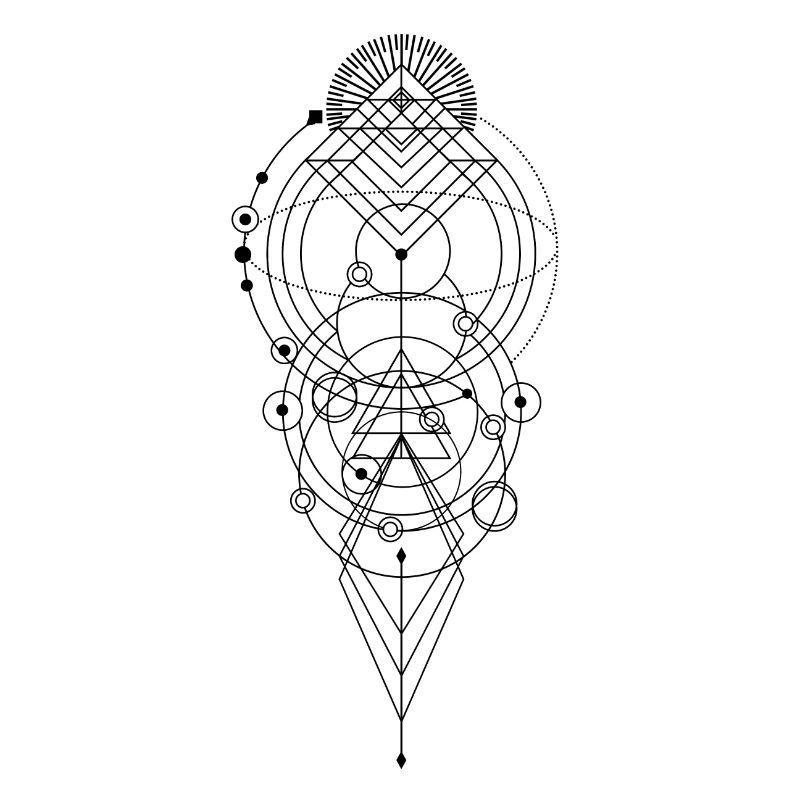 Geometric Dreicke circle prism