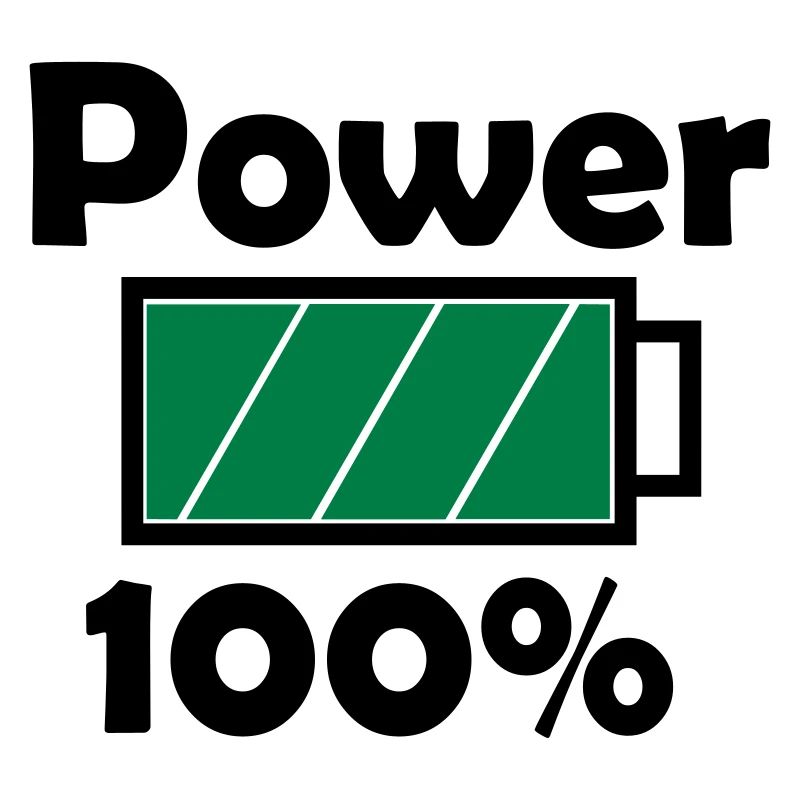 Puissance 100 % avec l’icône de la batterie complète