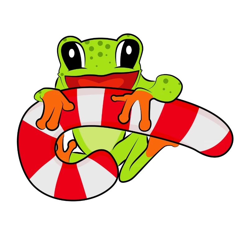 Frog Eating Candy - Frog with sweets
