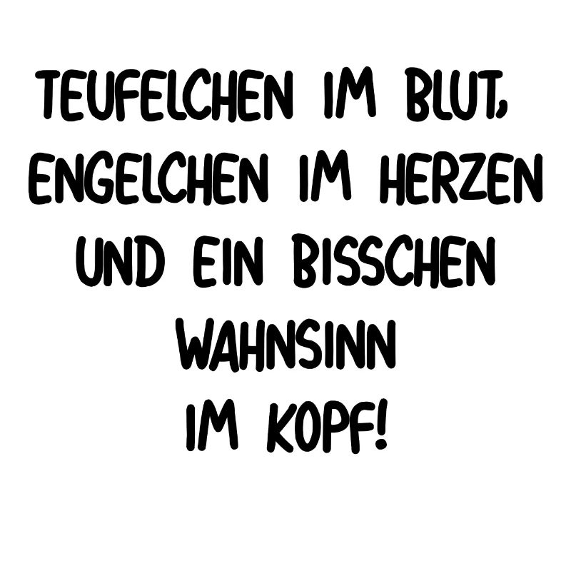 Spruch Teufelchen im Blut in schwarz