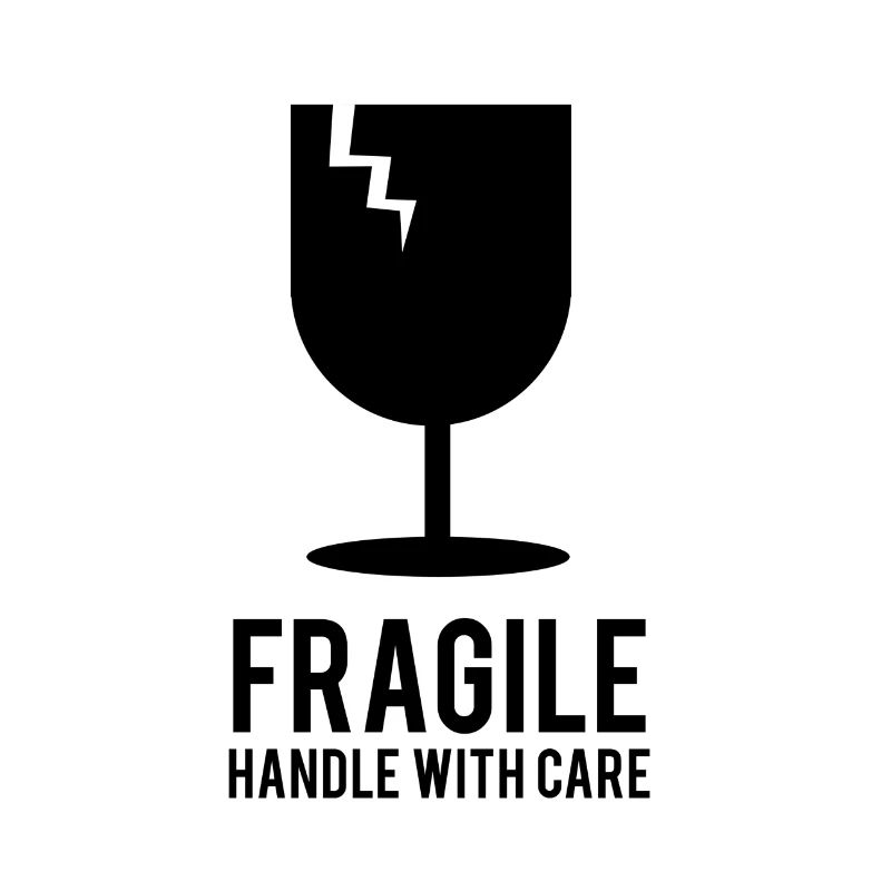 Poignée fragile avec soin