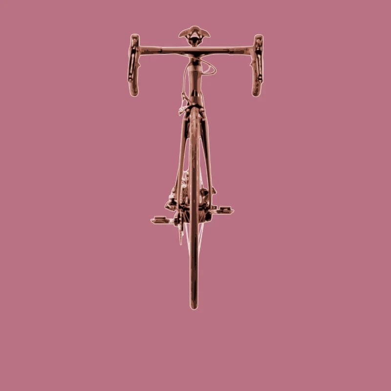 Devant de bicyclette rougeâtre devant