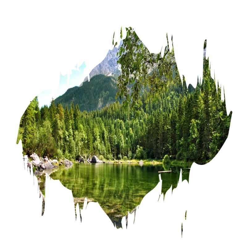Tache de couleur éclaboussure paysage naturel