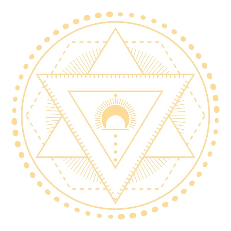 Hexagram géométrie lune bleu
