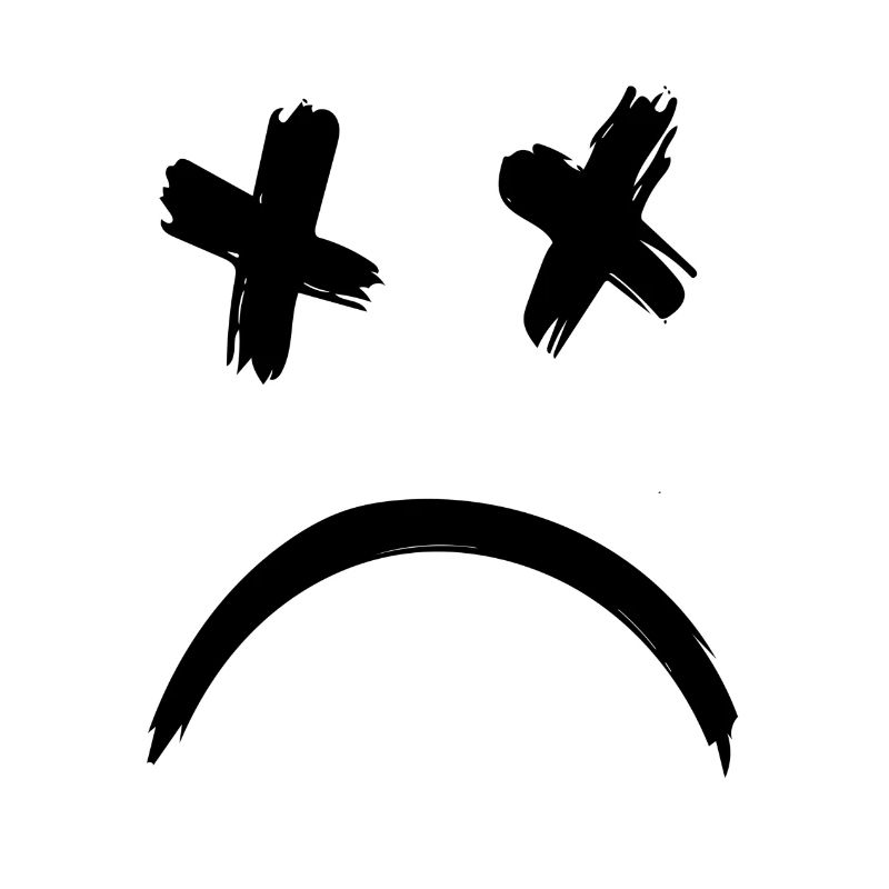 Sad Dead Smile Face