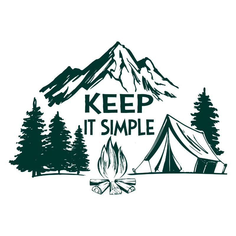 Keep it simple Abenteuer Wandern Camping Geschenk