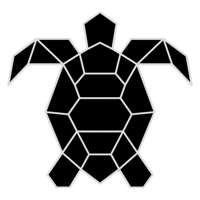 Essential unisex black turtle