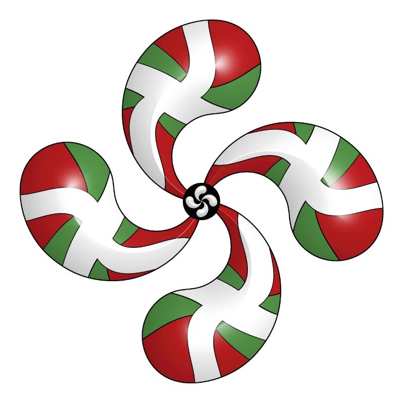 Drapeau Basque et Lauburu