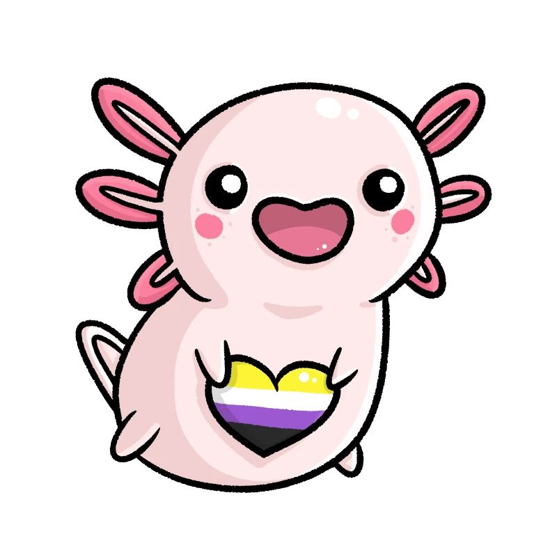 Doux Axolotl Nonbinary Queer Drapeau Drapeau LGBTQ