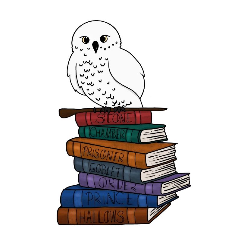Magische Zauber Eule mit Bücher