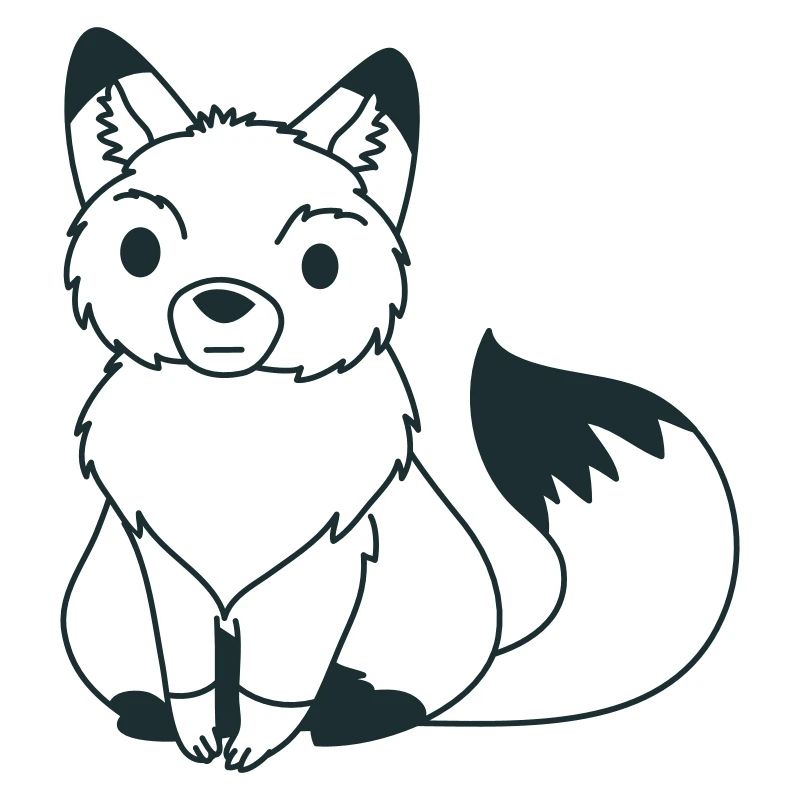 Sitting Fox Umriss