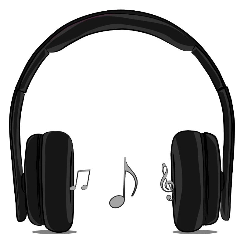 schwarzer Musikkopfhörer