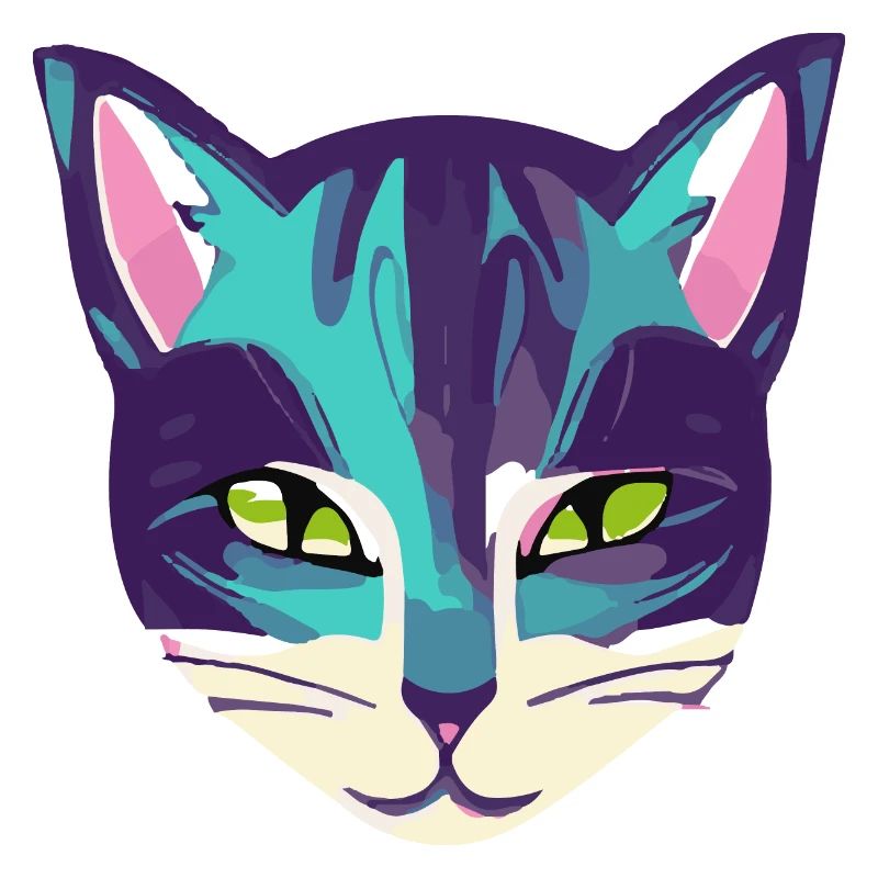 Illustration eines Katzenporträts, Vektor
