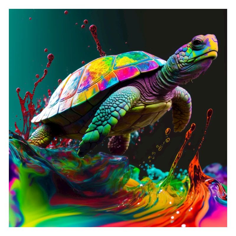Farbige Schildkröte, einzigartiges Design