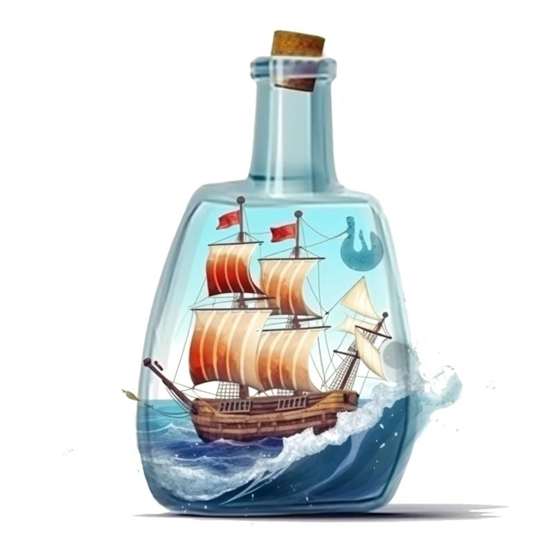 Message in a bottle ship