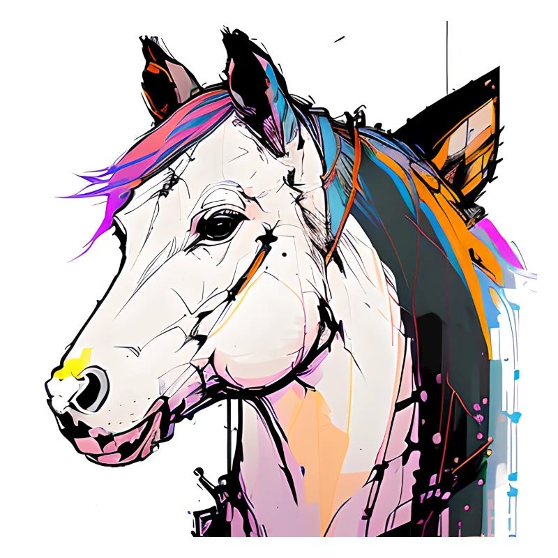 Neonpunkt Pferd