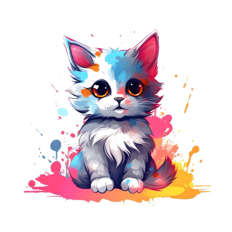 Einzigartiger Katzenspritzer Kitty Cat Print Design