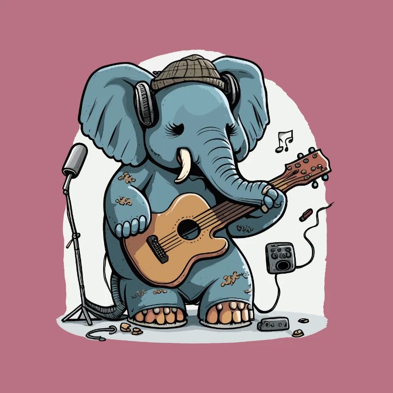 Guitar-Playing Elephant