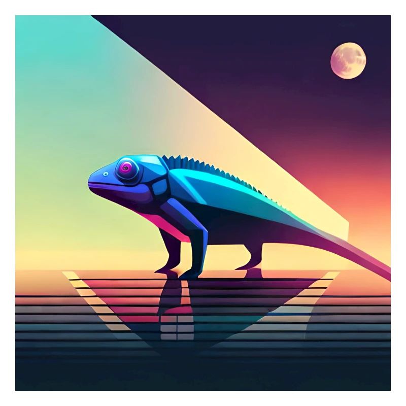 Leo das Chamäleon - Reptilien-Eidechsen-Illustrationskunst