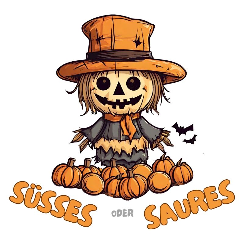 Süßes oder Saueres Halloween Vogelscheuche
