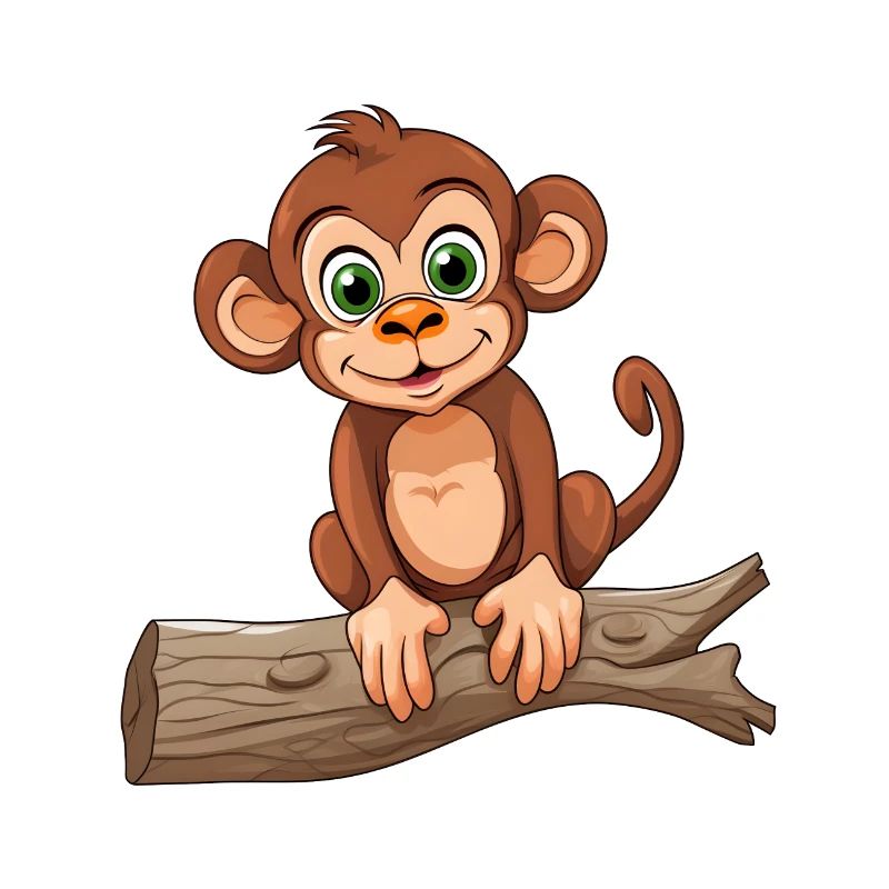 Cartoon Affe - Cartoon Look Monkey