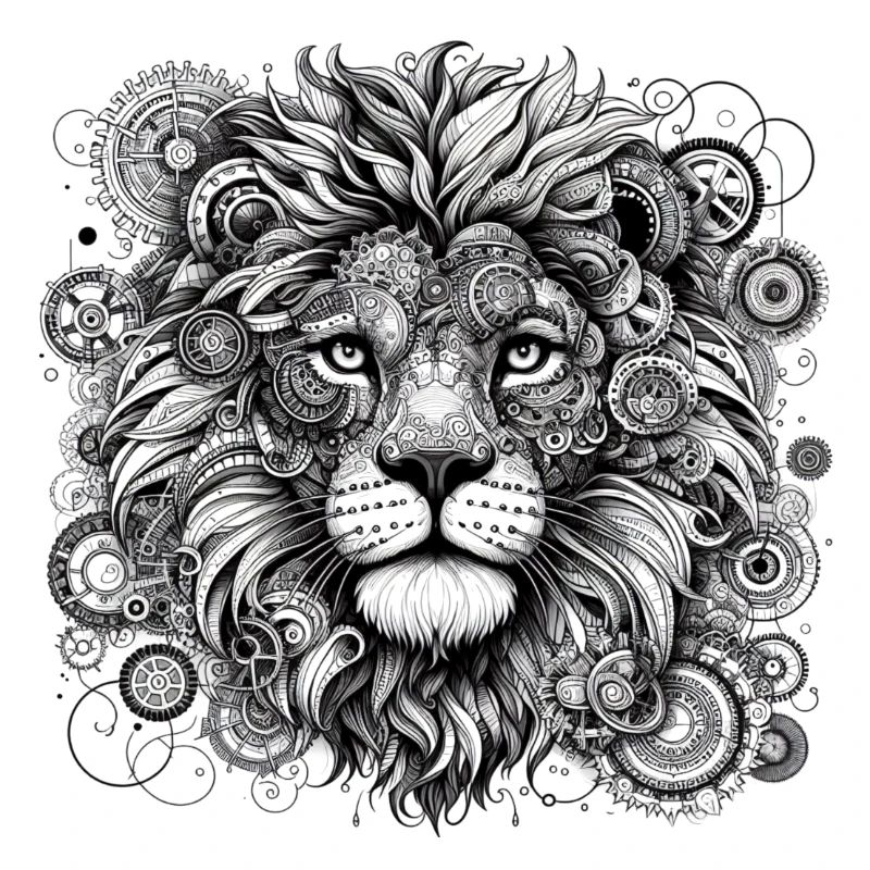 Lion steampunk
