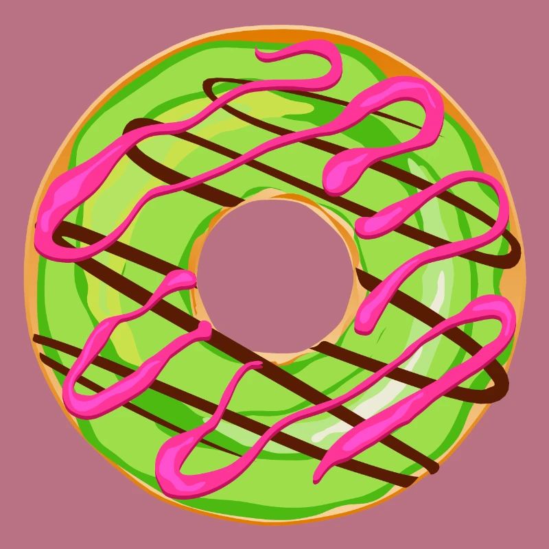 donut drawing dessert donuts cake pastry 1
