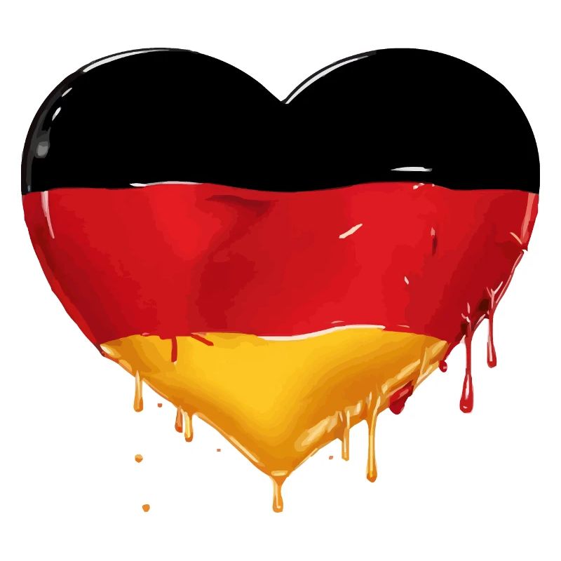 GERMANY HEART GERMANY FLAG GERMANY