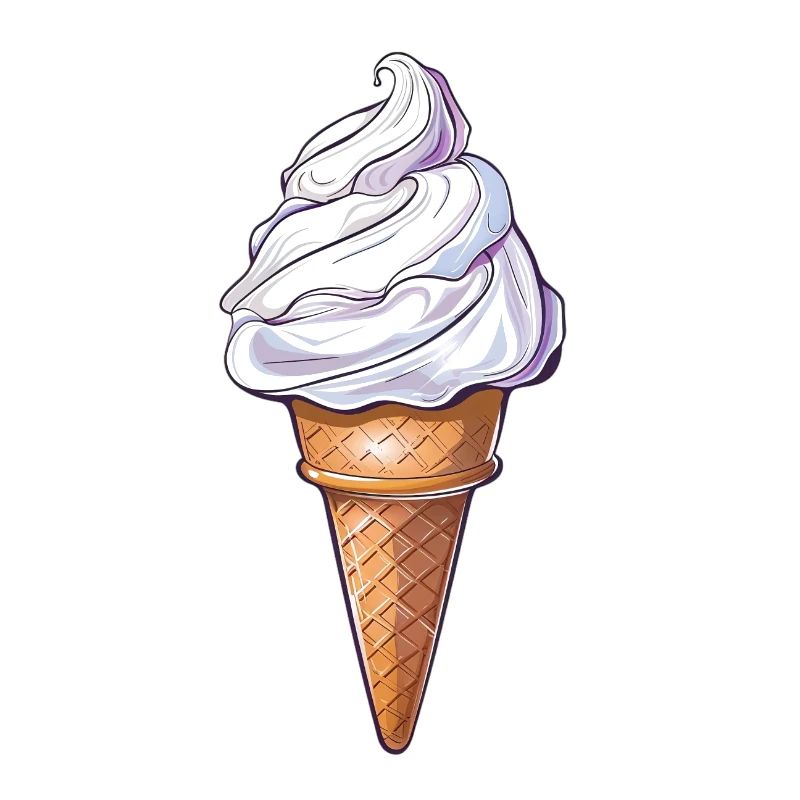 Sommersüße Eistüte Mit Sahnehäubchen