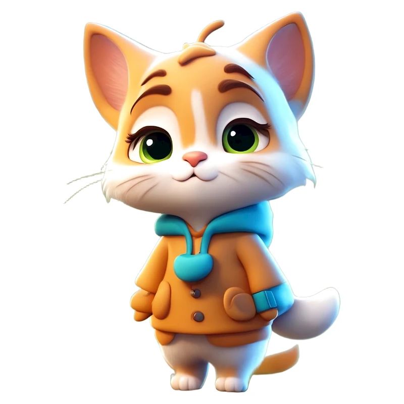 chat mignon d'automne