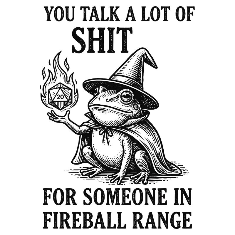 Fireball Range – RPG Magicien Grenouille Drôle