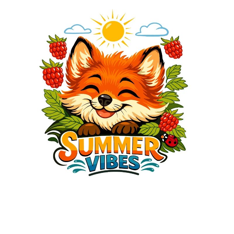 Summer print with a fox