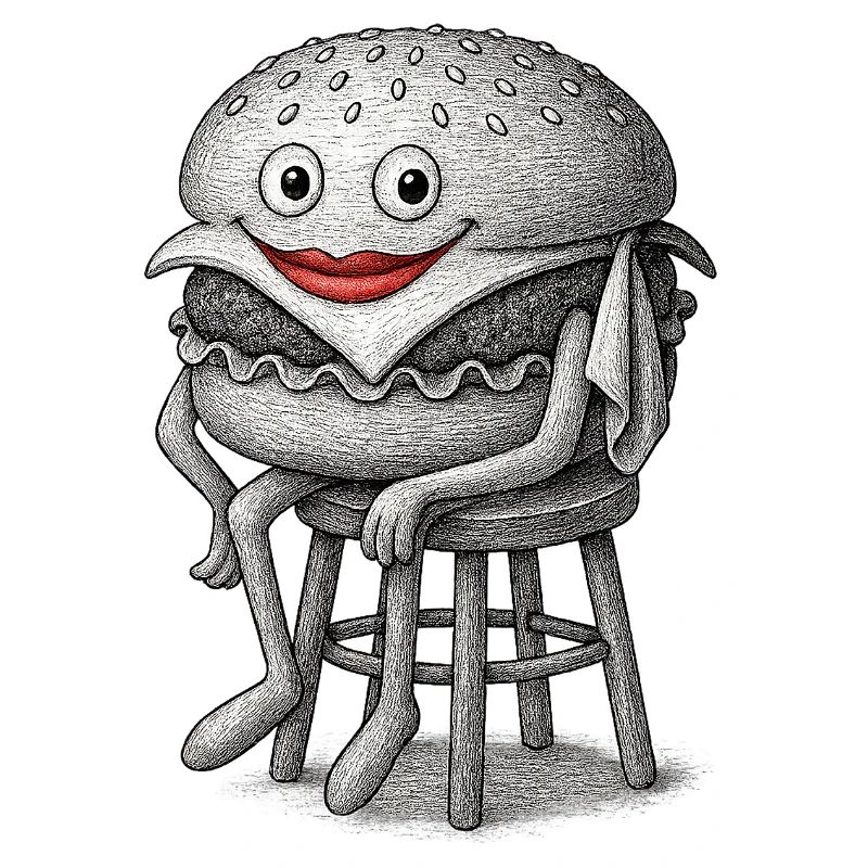 Whimsical Hamburger 
