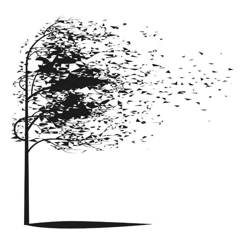 Tree leaves autumn black gift