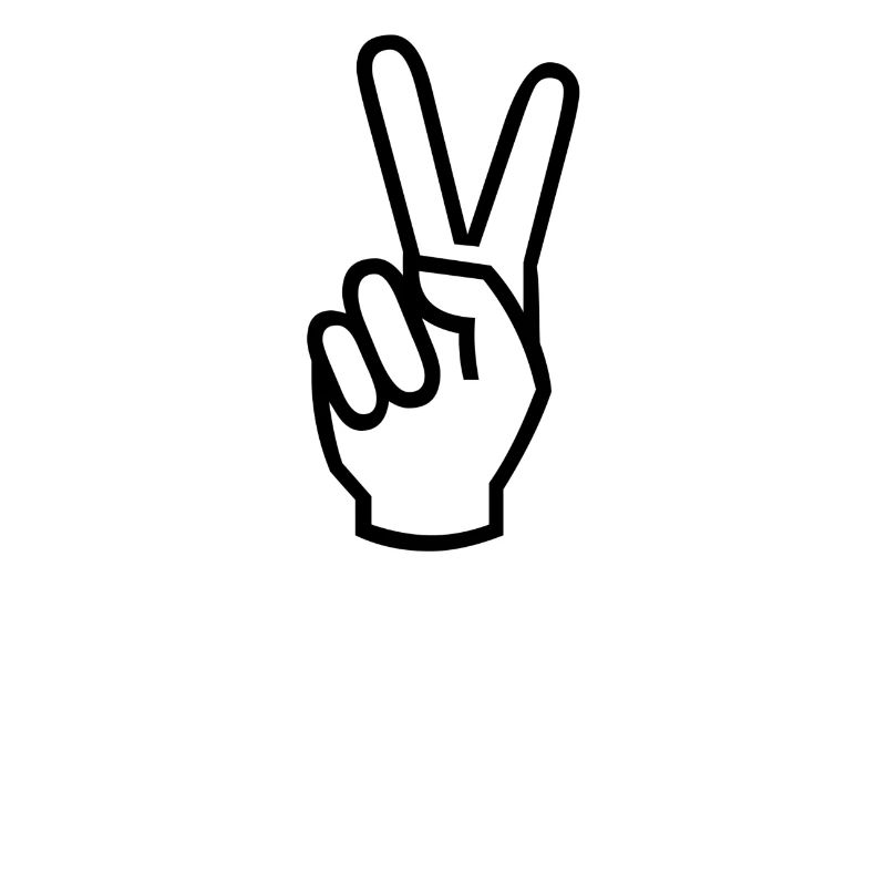 Easy Peace Zeichen Finger Entspannt Locker
