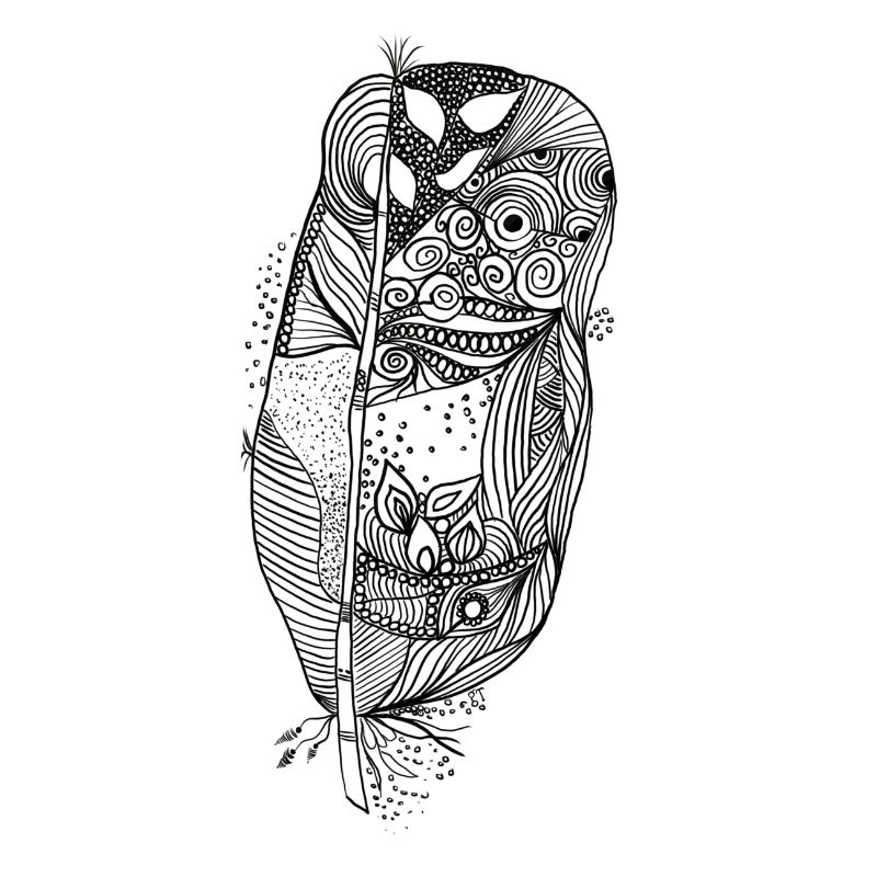 zentangle no two black